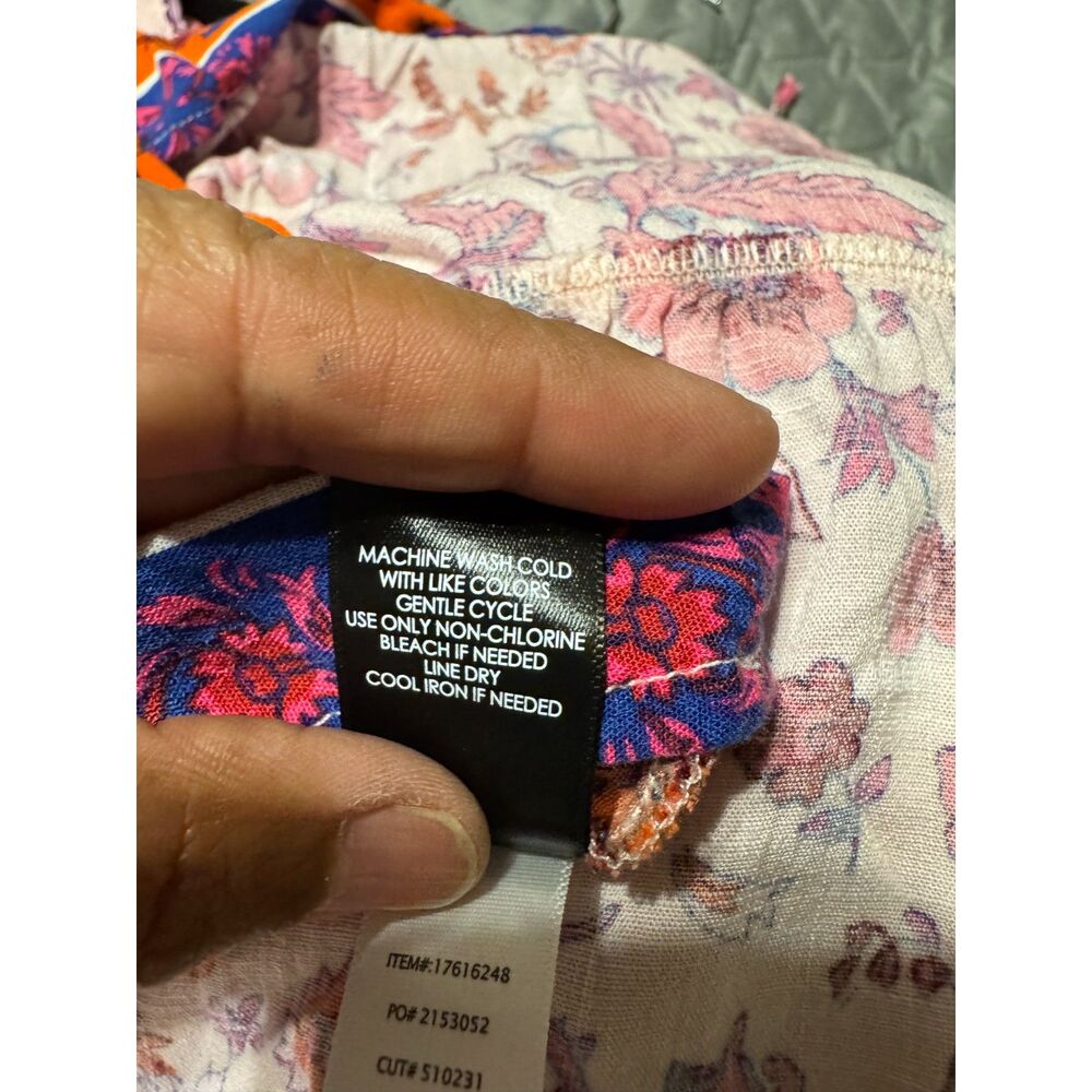 Torrid Women's Size 2 Floral Boho Peplum Top Short Sleeve - Picture 3 of 4